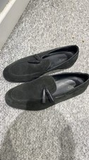 ZARA Mens Black Tassel Suede