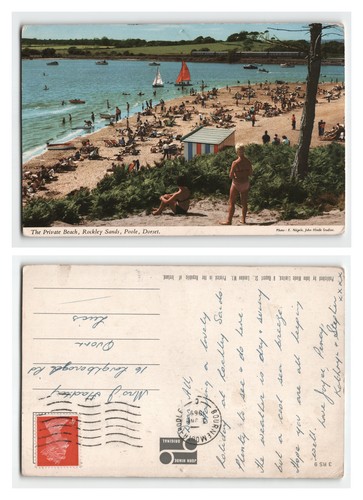 Postcard the private beach - postcard,