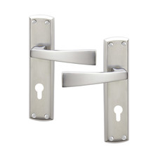 UAP Ritz Lever on Backplate Internal Door Handle Euro Lock in Dual Chrome Finish