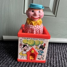 Vintage 1970 Fisher Price Jack in the Box Puppet Pop Up retro toy *small defect*