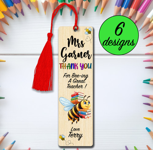 Personalised wooden bookmark - wooden,