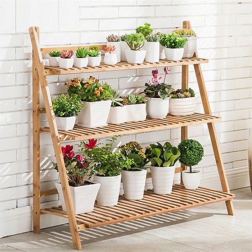 Tier bamboo ladder style - 3, ladder-style