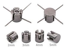 Wire rope cross clamp trellis A4 316 marine grade stainless steel 2mm 3mm 4mm 5m