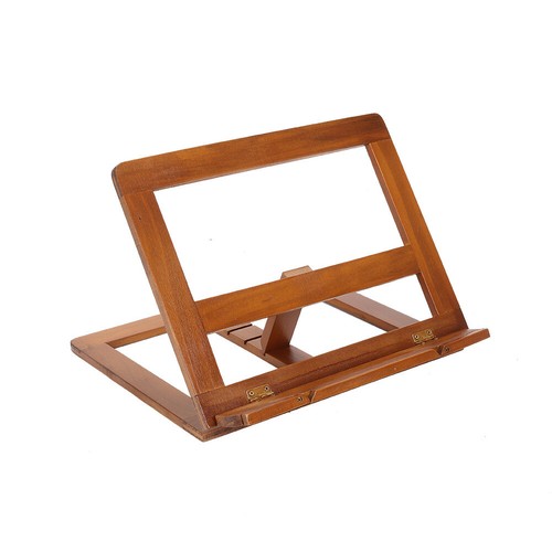 Wooden book stand adjustable - book,