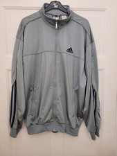 Vintage 90s ADIDAS men's tracksuit top Gray F186 size L