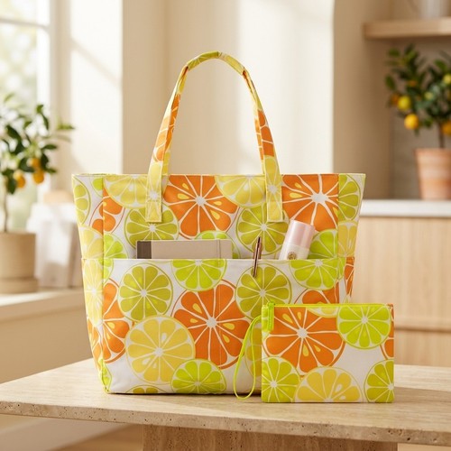 Large beach tote bag zip - bag,