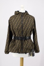 FENDI KIDS GIRLS REVERSIBLE JACKET BELTED AGE 12 YRS BROWN BLACK RRP £710 AD