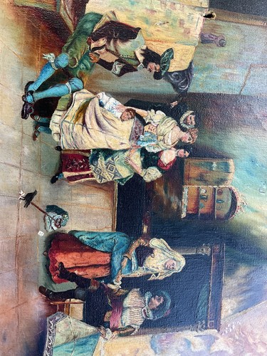 Antique painting oil on - oil,