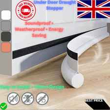 Door Bottom Seal Strip Draught Stopper Soundproof Foam Weatherproof Gap Blocker