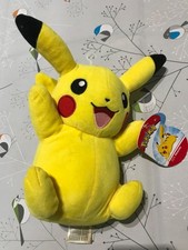 NICE Tomy 2017 Official Pokemon Pikachu Plush Soft Toy Teddy Nintendo 7" Plushie