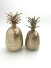 Pair of Vintage Lidded Brass