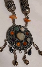 Tibetan vintage necklace/necklace semi-precious stone handmade choker...