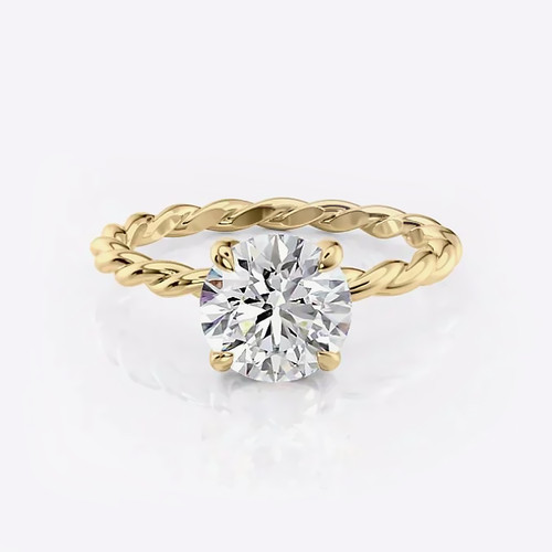Diamond ring engagement gold - ring,