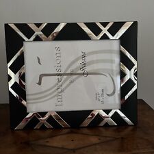 The Juliana Collection Silver/ Black Photo Frame 8x6” 15x20cm Impressions Metal