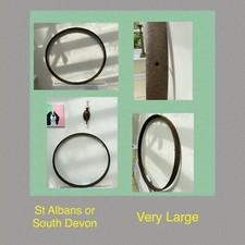 Large  V Heavy Forged Iron Wagon Wheel Ring Iron Ring Circle Garden Sculpture