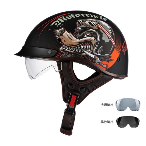 Round open face - round, helmet