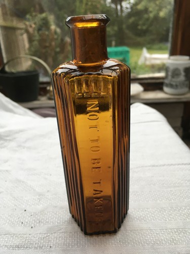 Amber 4oz hexagonal glass
