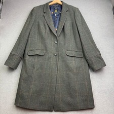 JOULES Tweed Coat UK 18 Green
