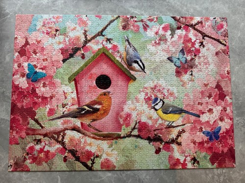 Bird house 1000 piece jigsaw - bird,