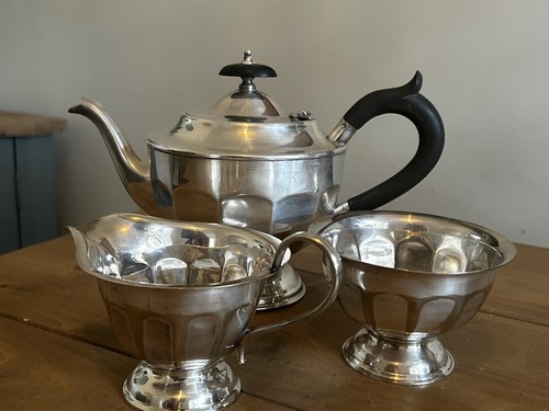 Antique three piece silver - antique,