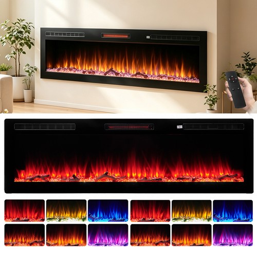 60inch led fireplace - led, media