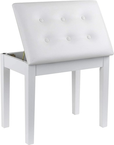 White piano stool dressing - piano,