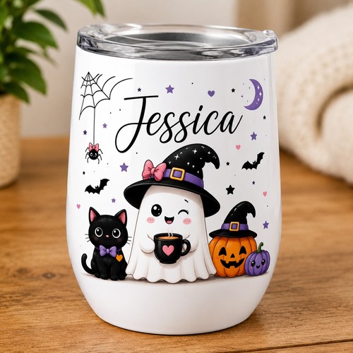 Personalised ghost pumpkin cat - pumpkin,