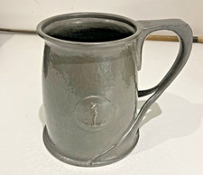 ANTIQUE LIBERTY TUDRIC ARCHIBALD KNOX PEWTER GOLFING TANKARD C1905 066. 