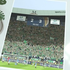 Hibernian FC Scottish Cup 2016 Champions Football Soccer Art Print Framed