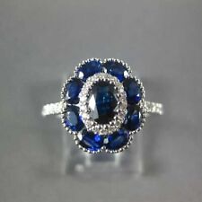 14K White Gold Finish 3Ct Oval