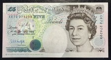 Old five pound note - old,