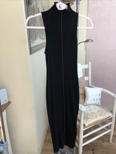 GORGEOUS ZARA NWOT BLACK RIBBED SLEEVELESS BODYCON DRESS  SIZE SMALL PERFECT