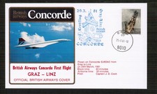 Concorde 1981 First Flight Flown Cover Graz - Linz