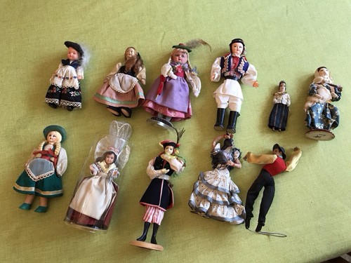 Vintage european folk dolls - vintage,