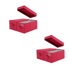 2PCS CD Storage Box Holds 30