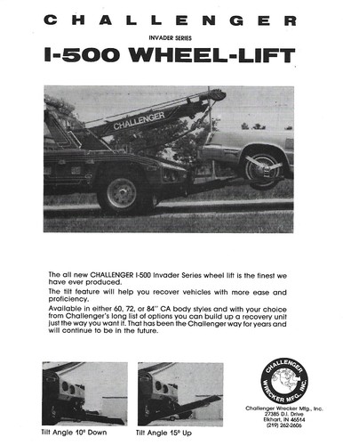 Tow truck data sheet - sheet,