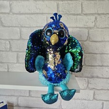 30cm large rare Ty Beanie Babies 37292 Flippables Medium Tyson The Peacock