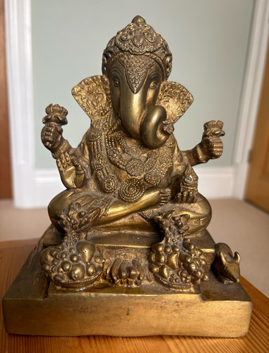 Ganesha statue brass - -,