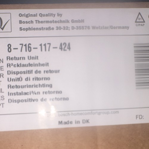 Worcester bosch return unit - bosch,