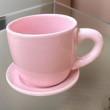 Pink 3” Ceramic Teacup W/