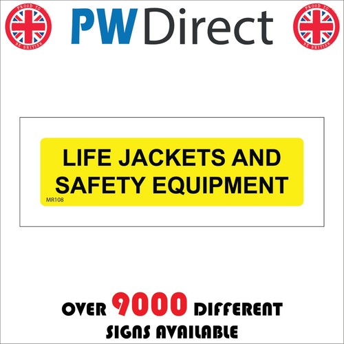 Sign life jackets and - jackets,