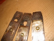 Vintage Antique Sorby Spear & Jackson Plane Irons from Wooden Block Plane