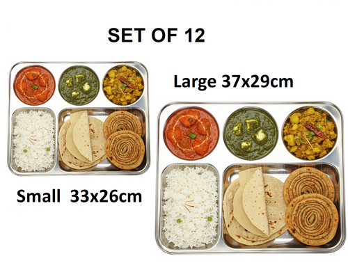Stainless steel dinner serving - stainless,