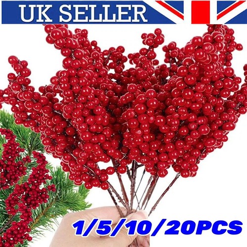 20x artificial berry stems - 1-20x,