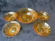 Vintage Amber Bagley glass