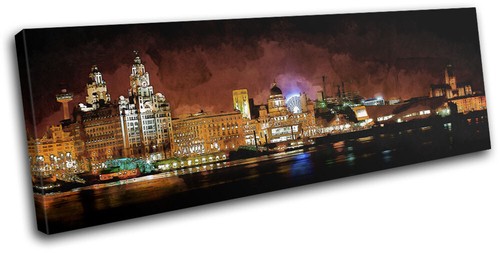 Liverpool skyline watercolour - skyline,