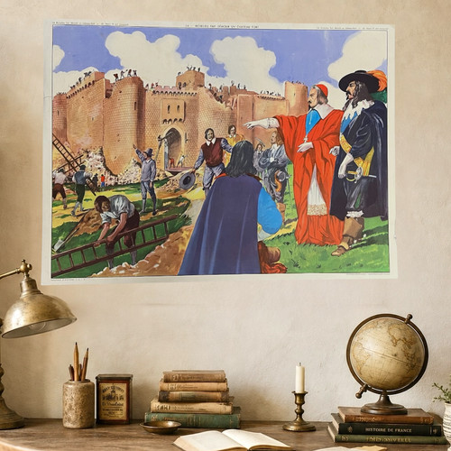 Vintage french school poster - french,