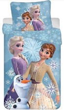 Disney Frozen Anna Elsa Snow Pillow & Duvet Cover 135/140 x 200 cm