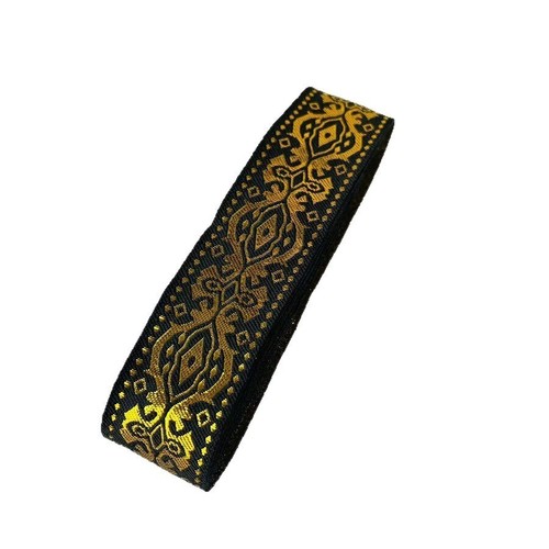 Yards black gold - gold, jacquard