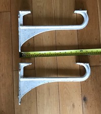 Old Cast Iron Sink Cistern Brackets Pair Vintage (Small Shed Shelf)